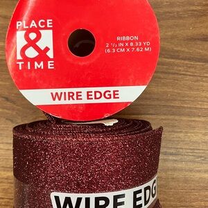 Red Wire Edge Ribbon